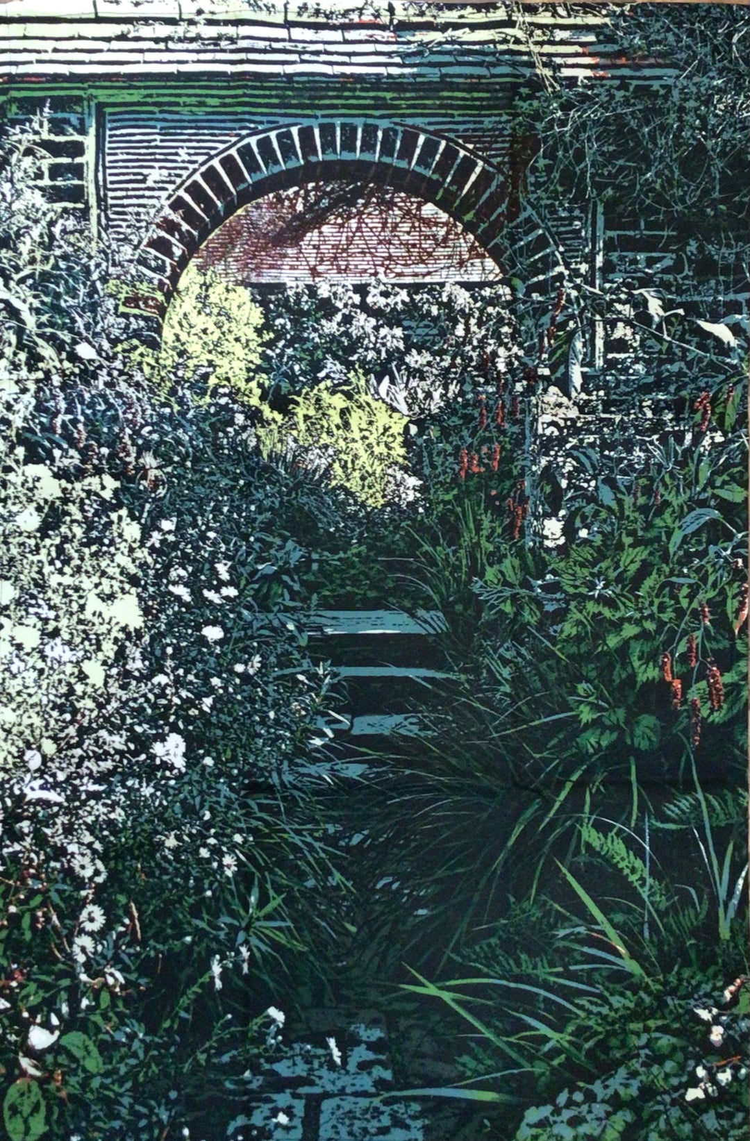 Lutyen's Arch into Sunk Garden Tea Towel