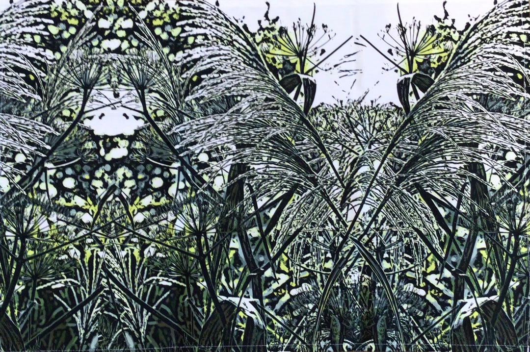 Miscanthus in the High Garden Tea Towel