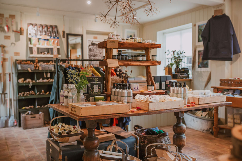 Great Dixter shop interior with products